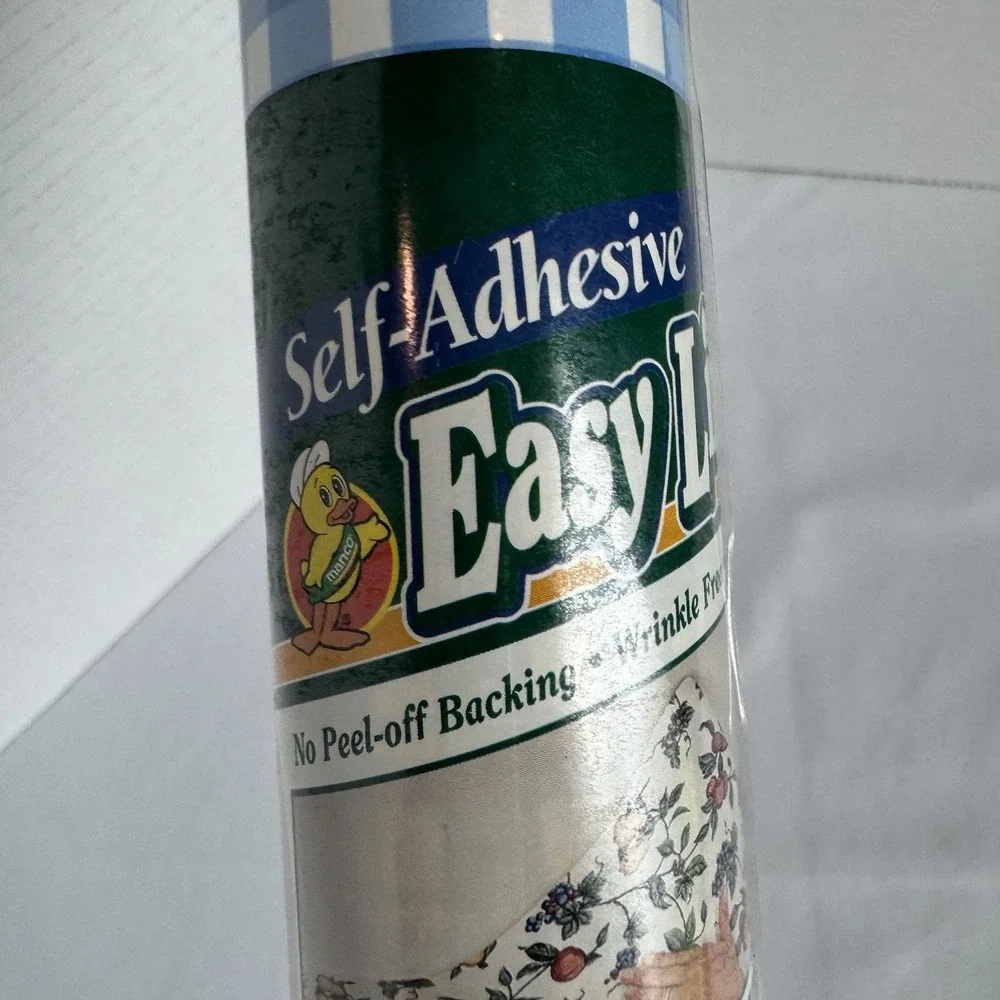 Vintage 1999 Manco Easy Liner Self Adhesive Shelf Liner Blue Plaid 12